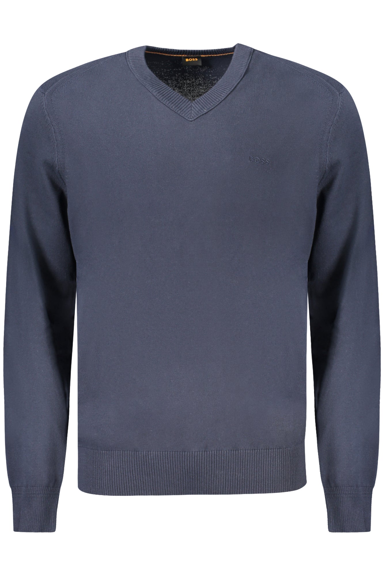 BOSS Herren Pullover Blau – V-Ausschnitt mit Logo-Stickerei | soulluna.de Blau
