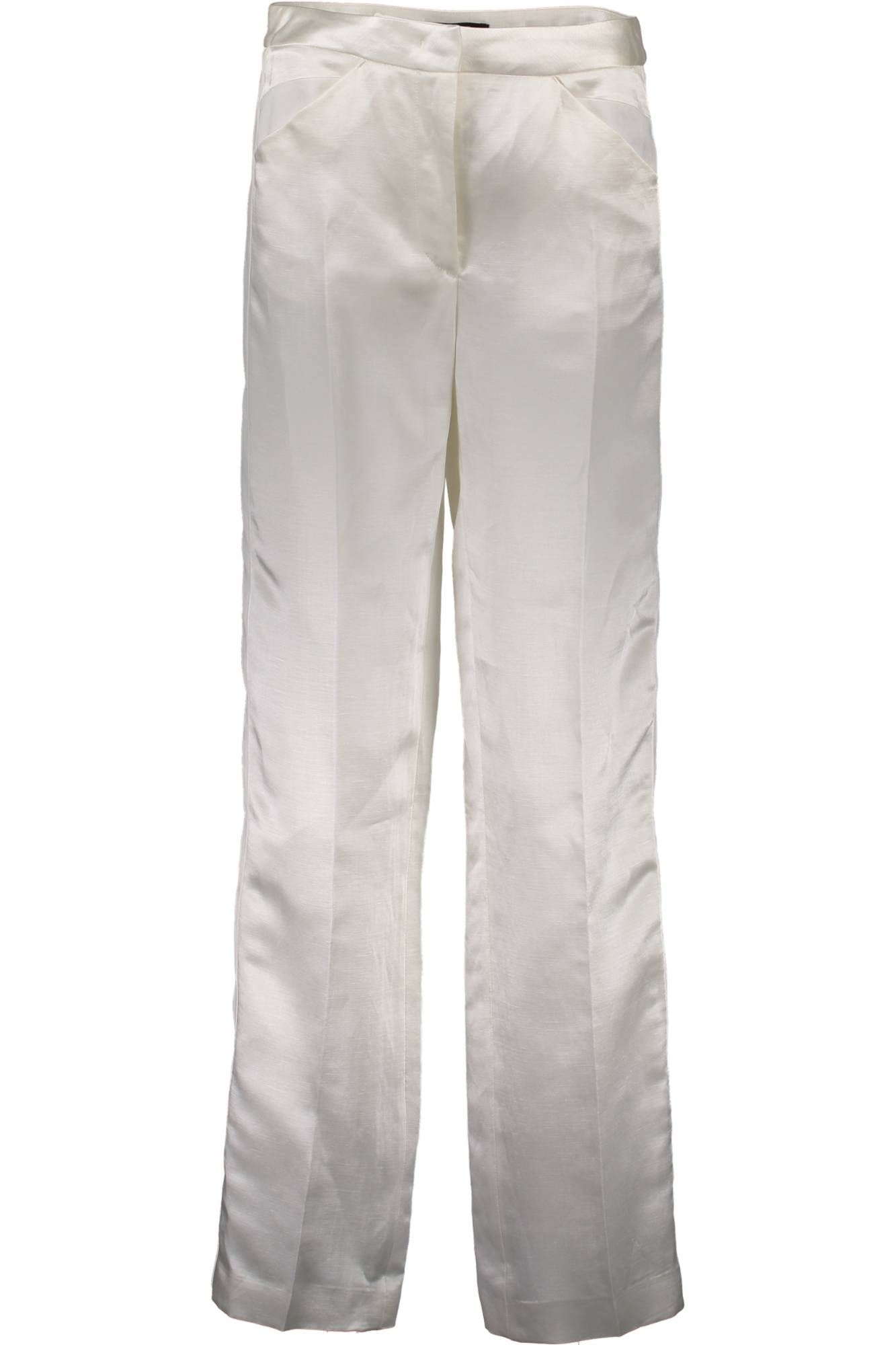 Just Cavalli Weisse Damenhose – Leinen-Viskose Hose für Damen | Italienische Qualität Weiß