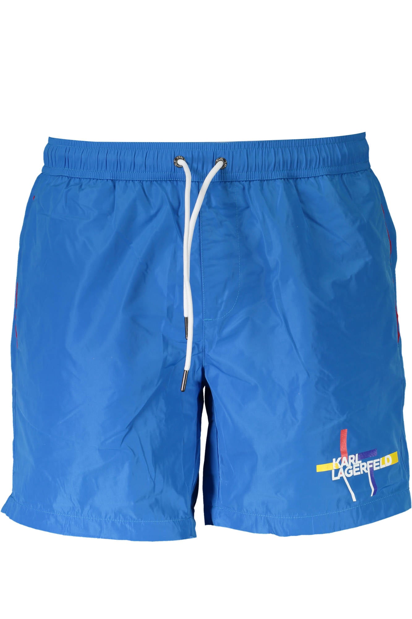 KARL LAGERFELD BEACHWEAR Badeanzughose Herren Blau – Medium Swim Boxer mit Logo-Print Hellblau