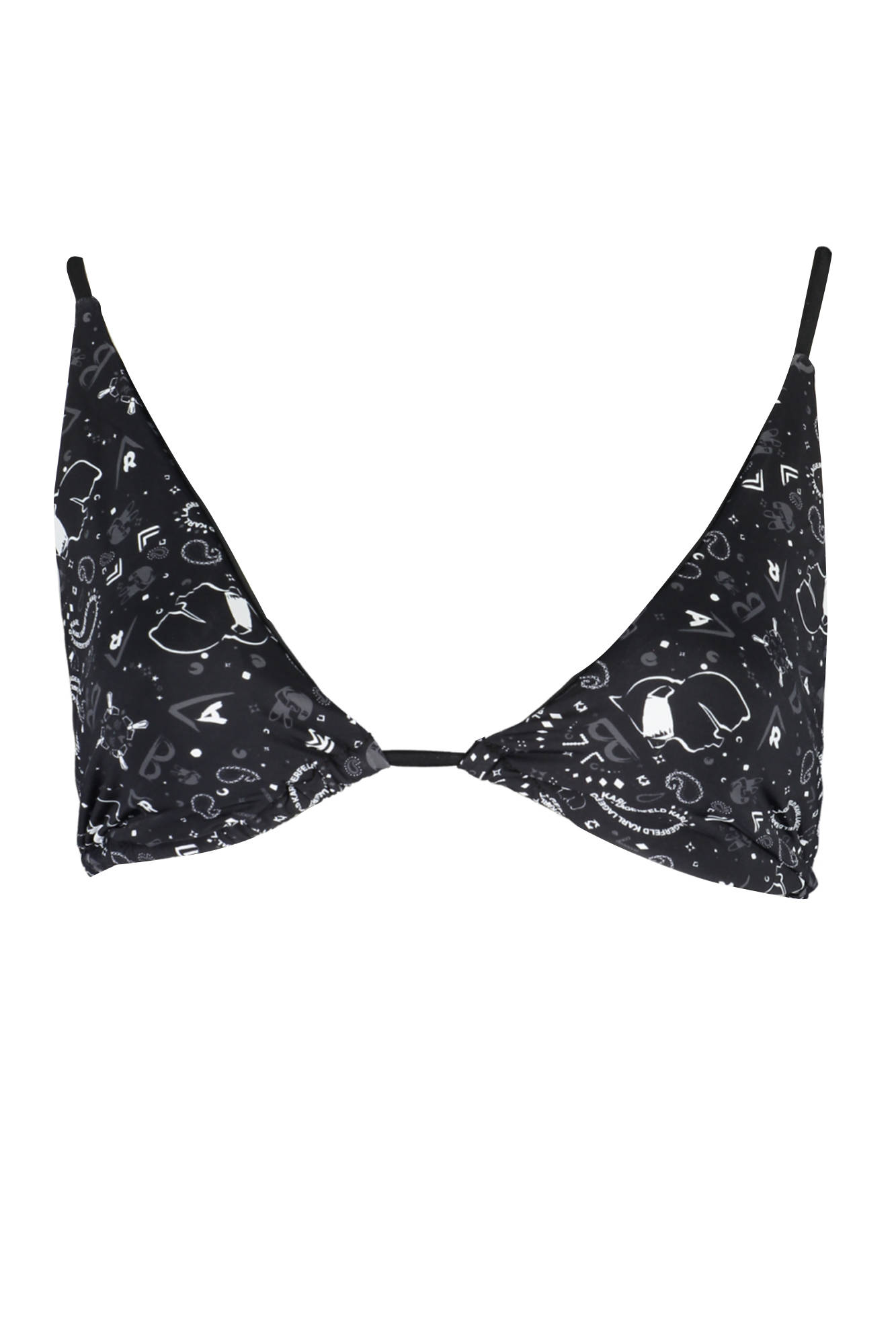 KARL LAGERFELD BEACHWEAR Badeanzugteile Oben Damen Schwarz – Triangel-Bikini Schwarz