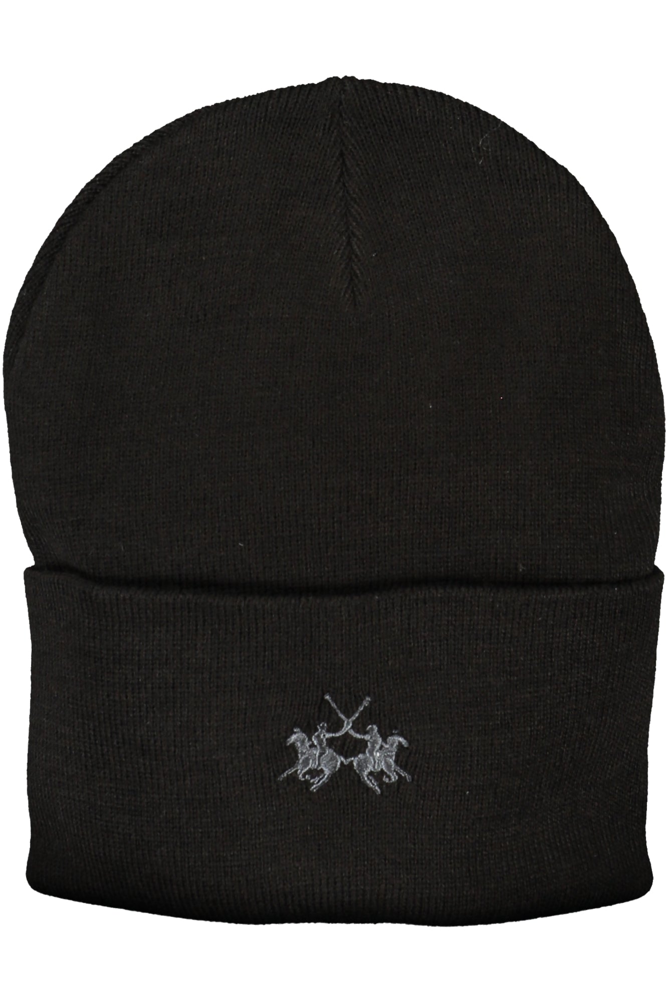 LA MARTINA Graue Herrenmütze – Gesticktes Logo für Herbst/Winter | soulluna.de Schwarz