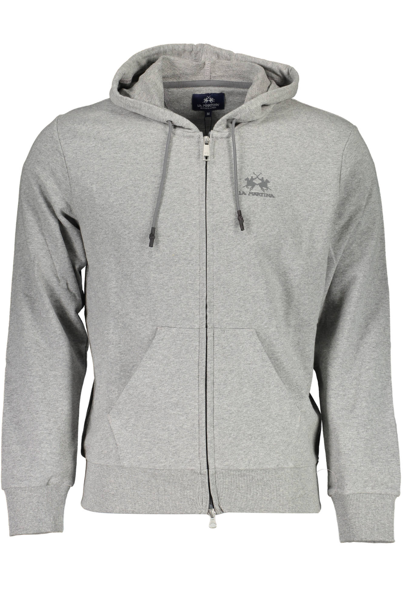LA MARTINA Herren-Sweatshirt mit Reißverschluss – Graues Kapuzen-Sweatshirt für Herren Grau