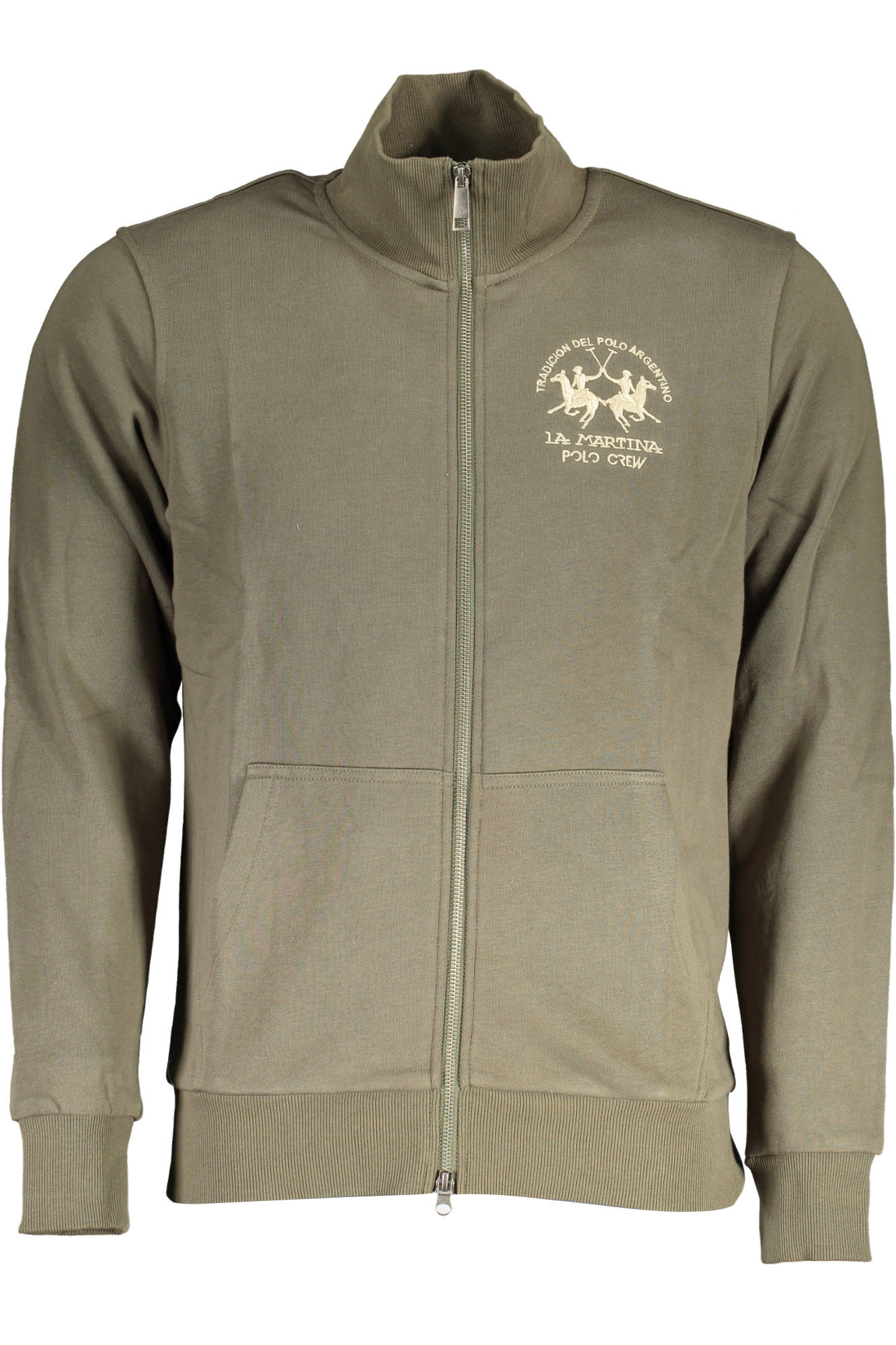 Graues Sweatshirt Mit Reissverschluss Für Herren La Martina Grün