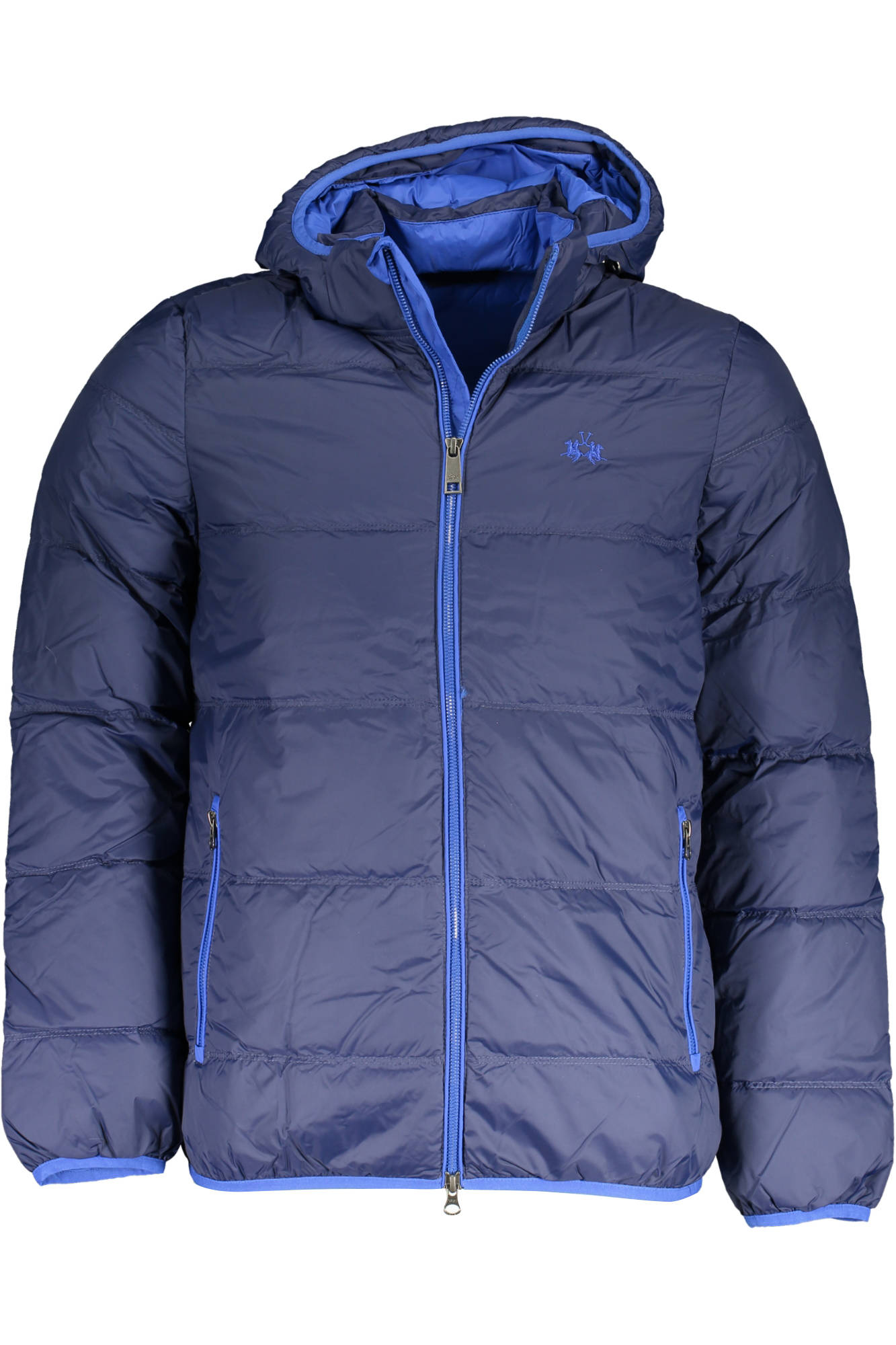 LA MARTINA Jacke Herren – Blaue Winterjacke mit Kapuze und Kontrastdetails Blau