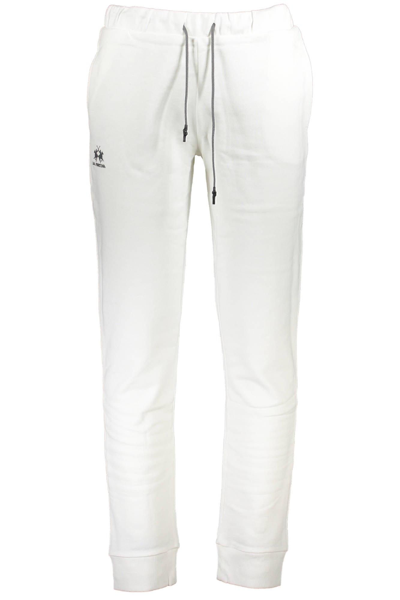 LA MARTINA Jogginghose Herren – Weisse Sporthose mit Logo-Print und Schnürbund Weiß