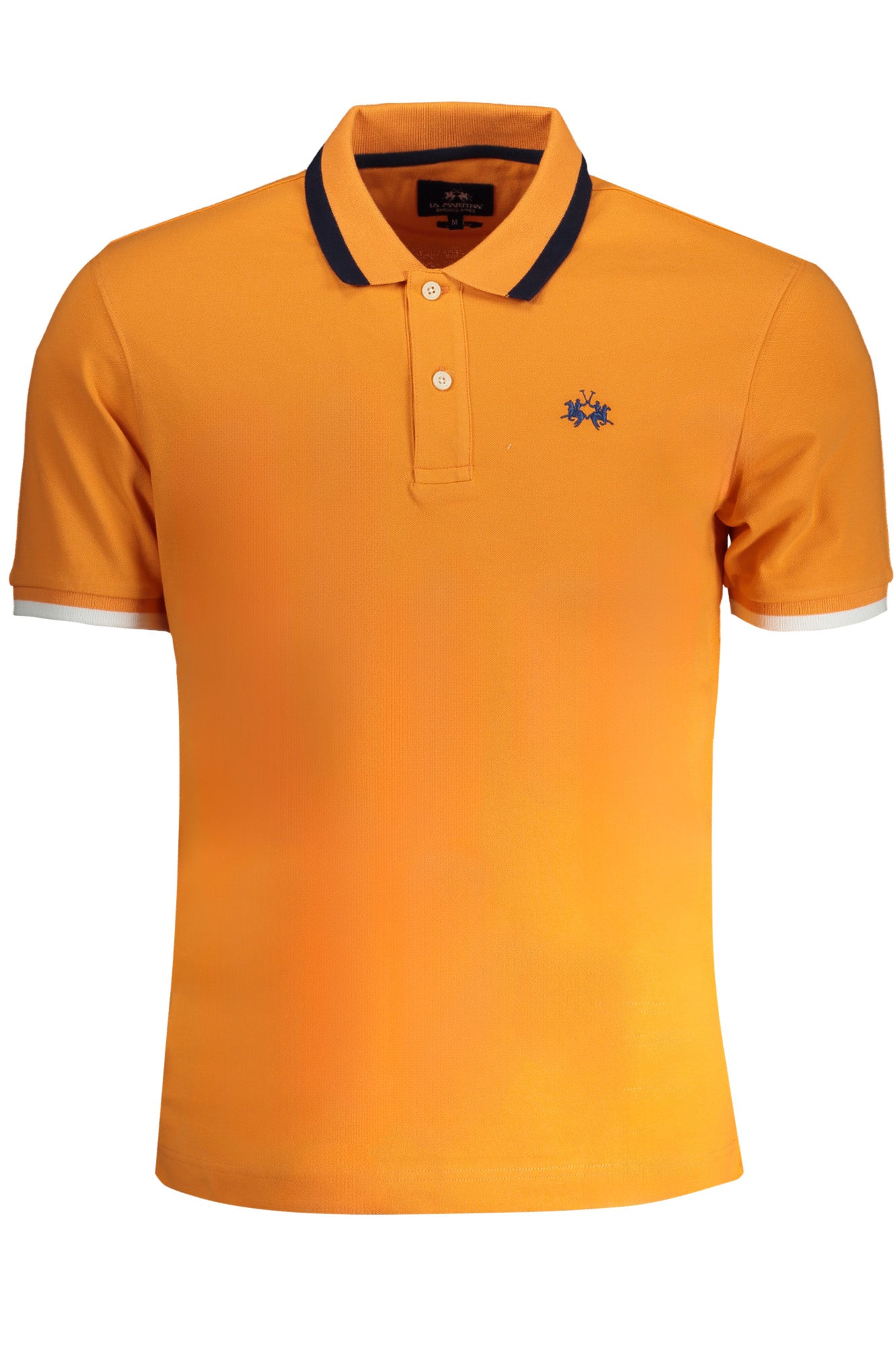 La Martina Herren-Poloshirt Mit Kurzen Ärmeln, Weiss Orange