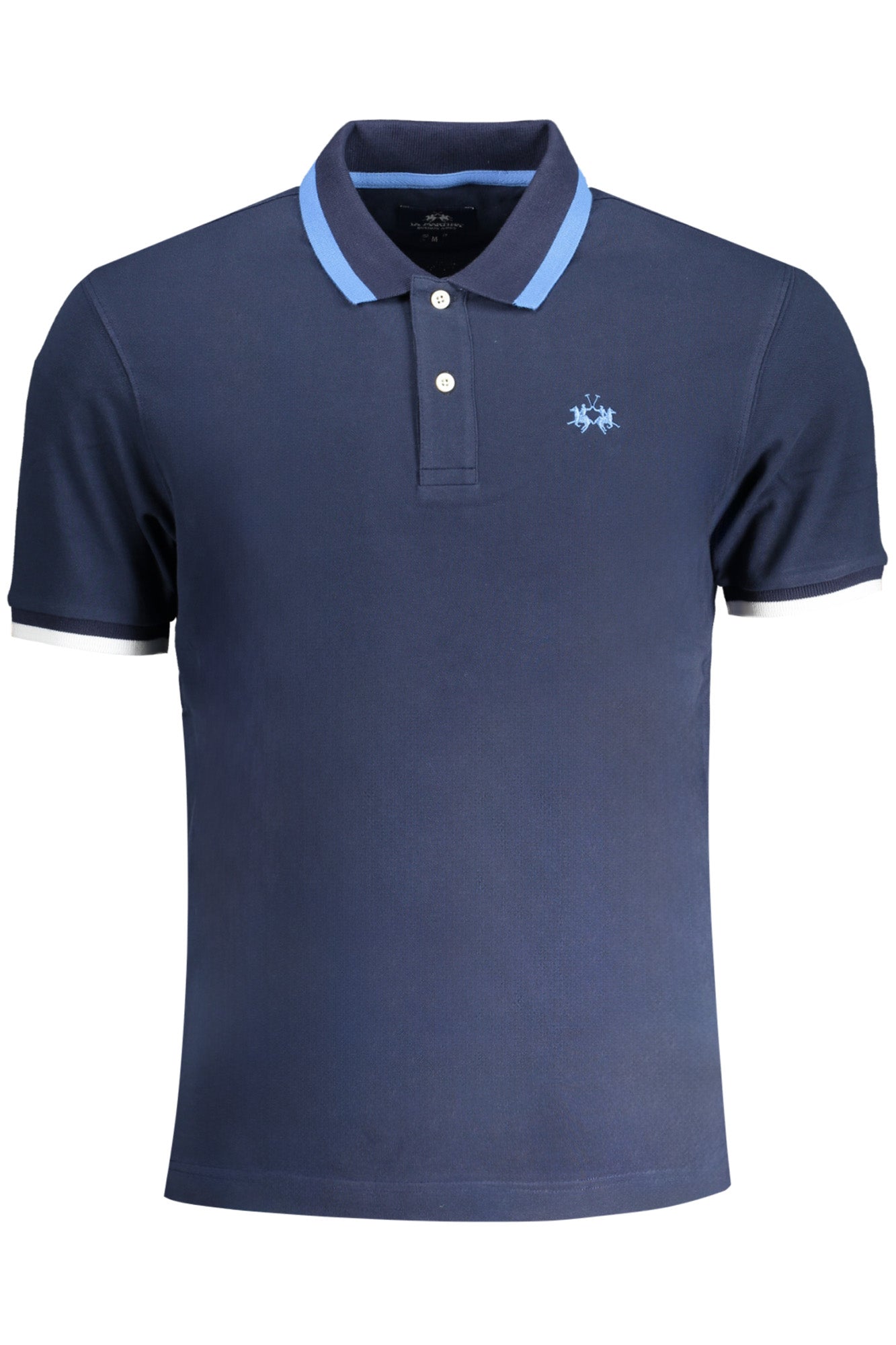 La Martina Herren-Poloshirt Mit Kurzen Ärmeln, Weiss Blau