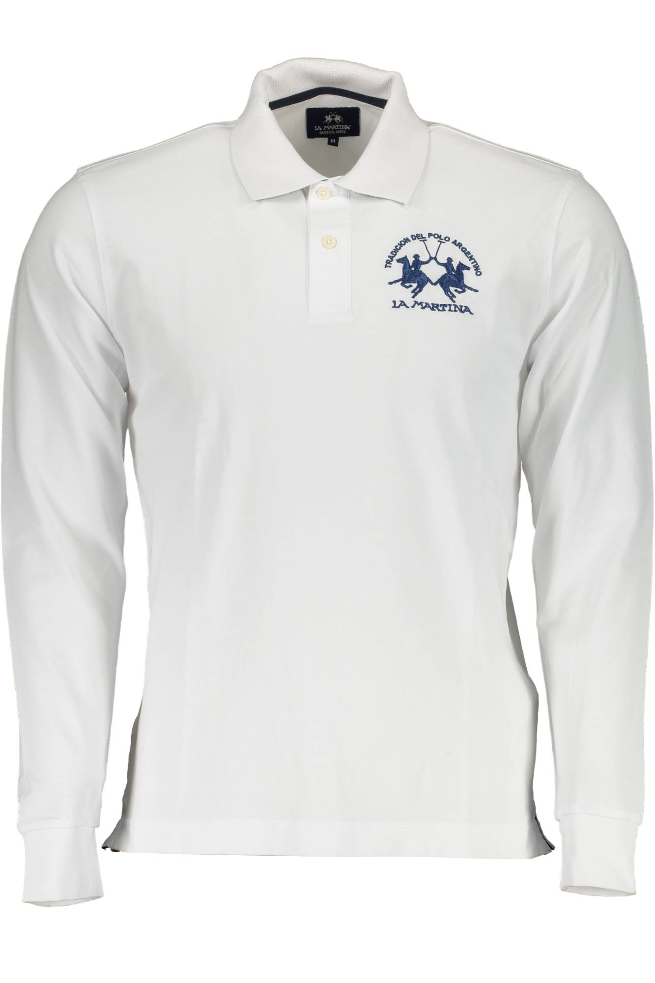 LA MARTINA Poloshirt Herren Langarm – Weißes Polohemd Regular Fit Weiß