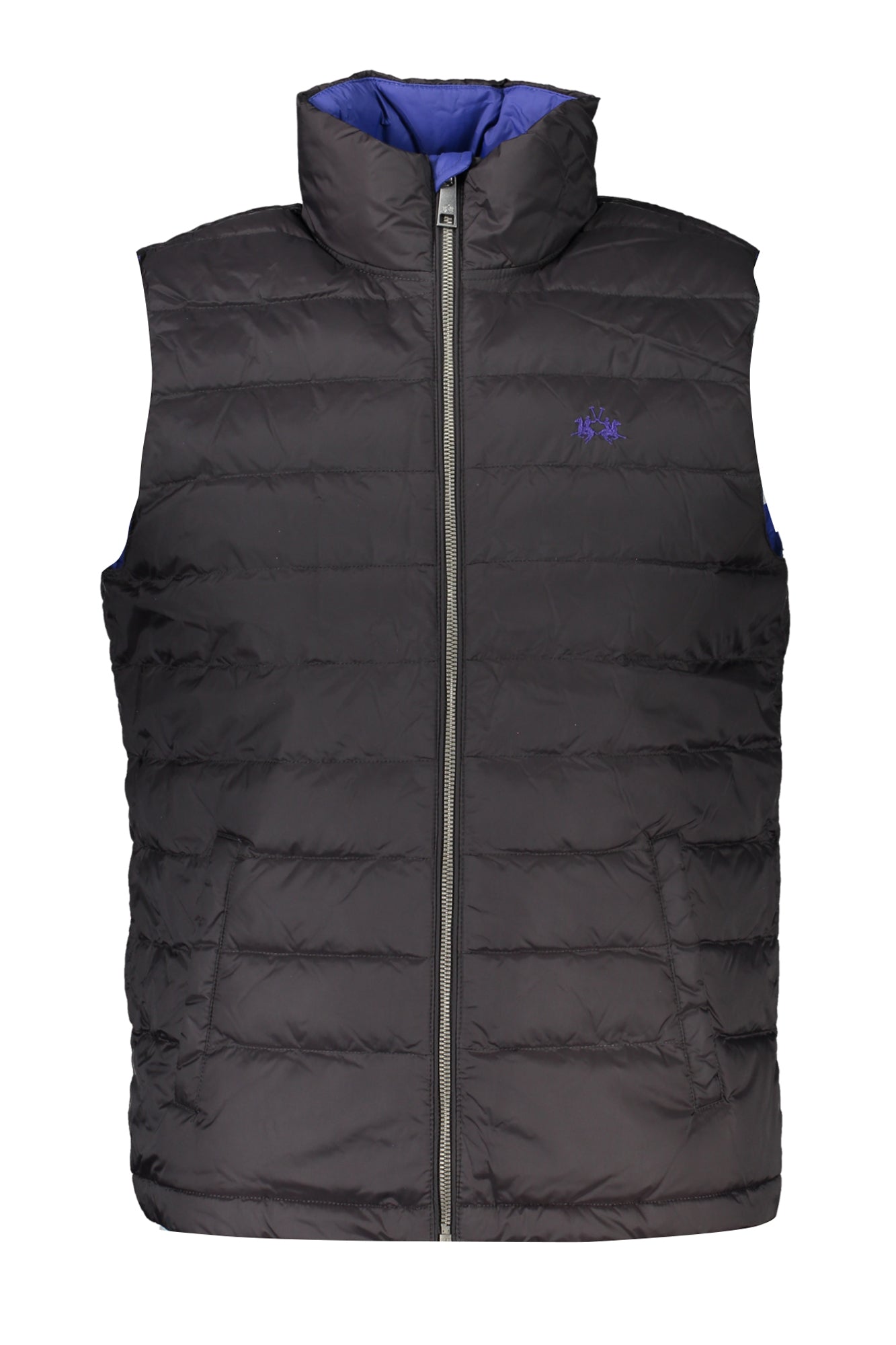 LA MARTINA Ärmellose Jacke Herren – Grüner Mann mit Stickerei | soulluna.de Schwarz