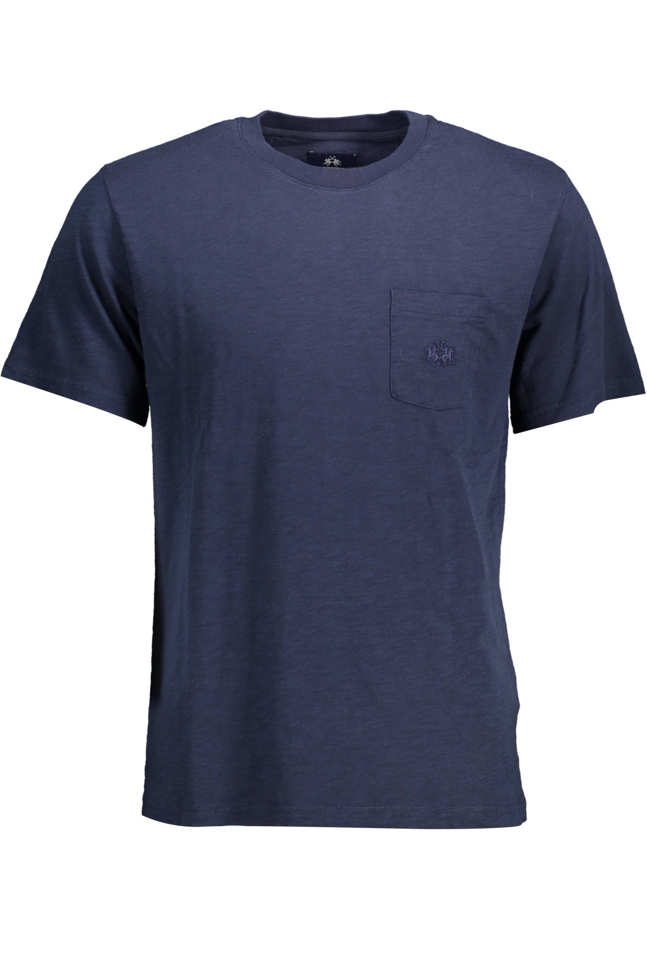 LA MARTINA Red Man T-Shirt Herren – Kurzarm-Shirt mit Stickerei Blau
