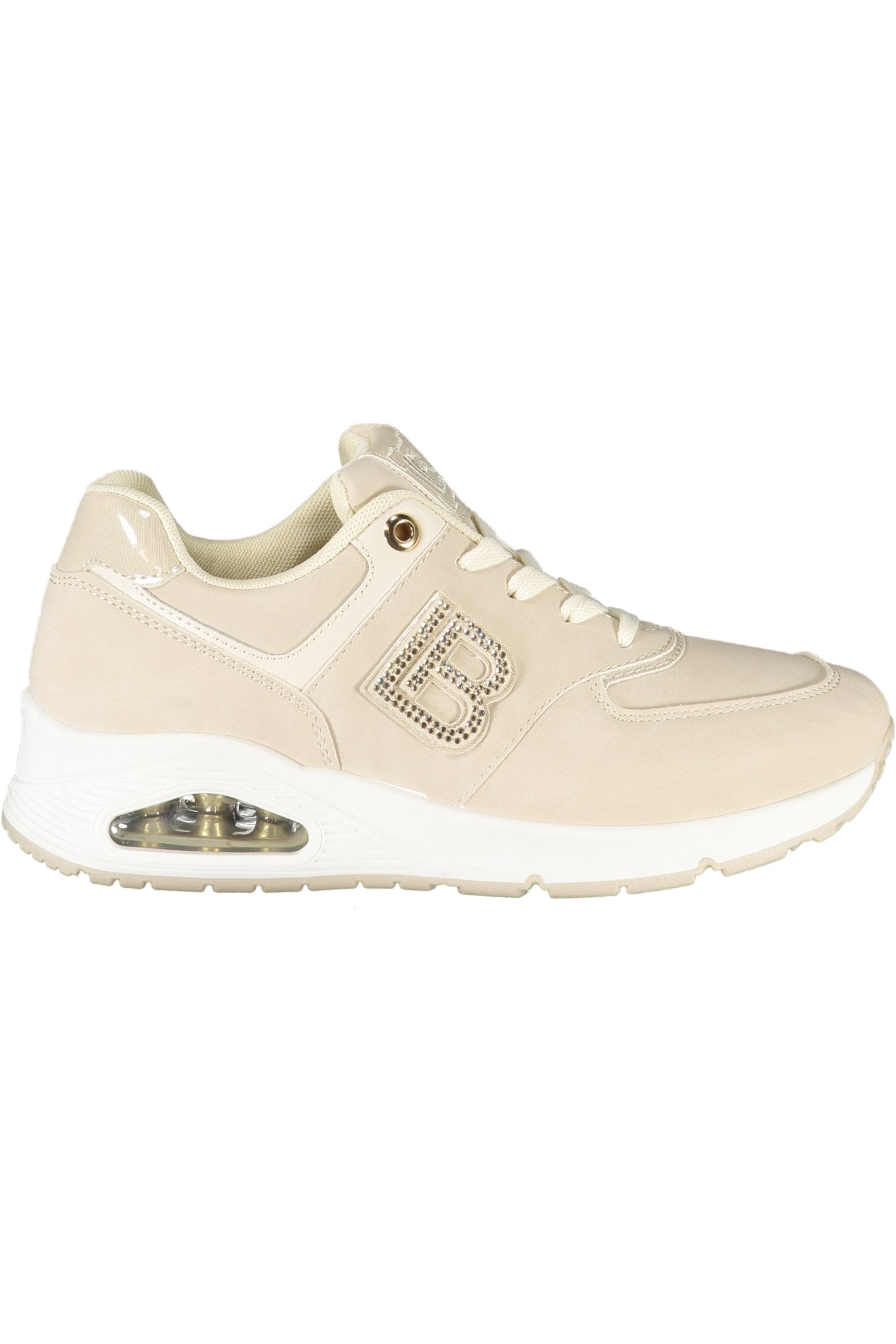 Laura Biagiotti Sneaker Damen – Schwarze Sportschuhe mit Strass-Applikation für Herbst/Winter Beige