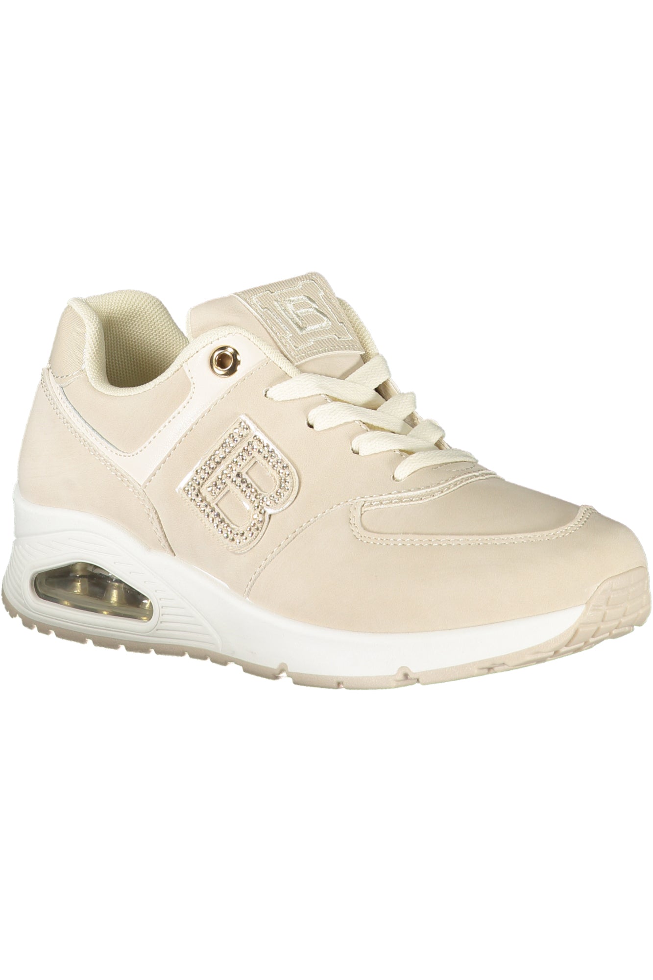 Laura Biagiotti Sneaker Damen – Schwarze Sportschuhe mit Strass-Applikation für Herbst/Winter Beige