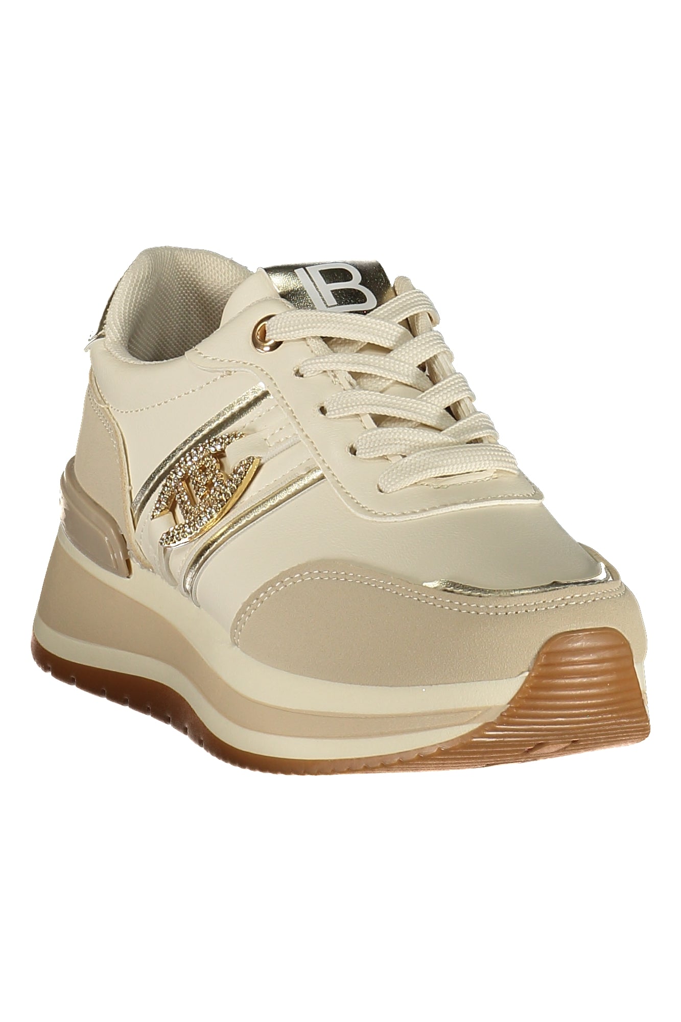 LAURA BIAGIOTTI Damen Sneaker – Sportschuh mit Schnürsenkeln Beige
