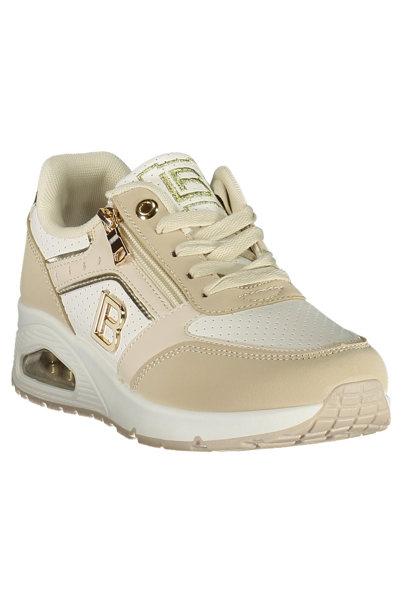 LAURA BIAGIOTTI Damen Sneaker – Sportschuh mit Schnürsenkeln Beige