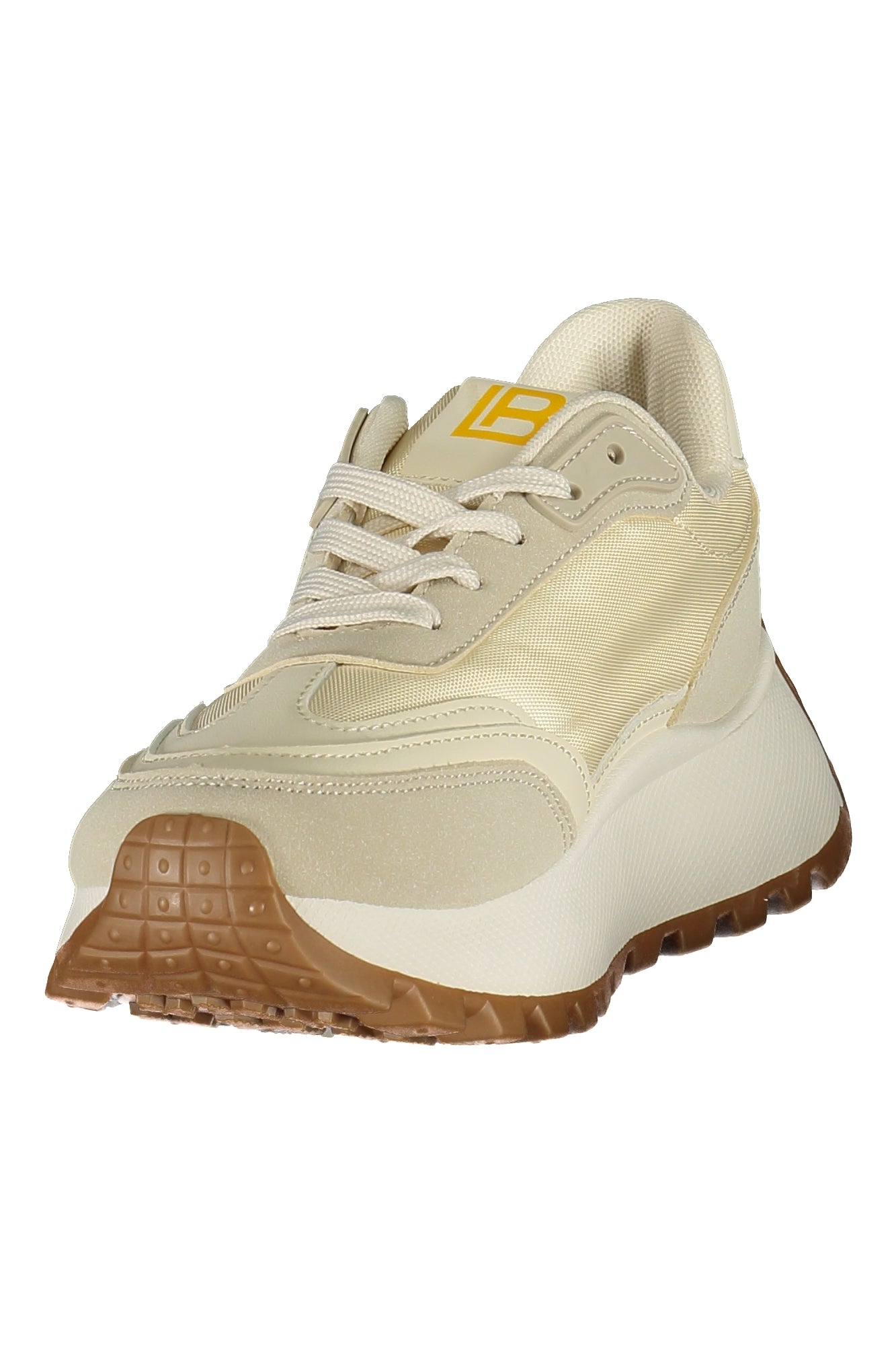 LAURA BIAGIOTTI Damen Sneaker – Sportschuh mit Schnürsenkeln Beige