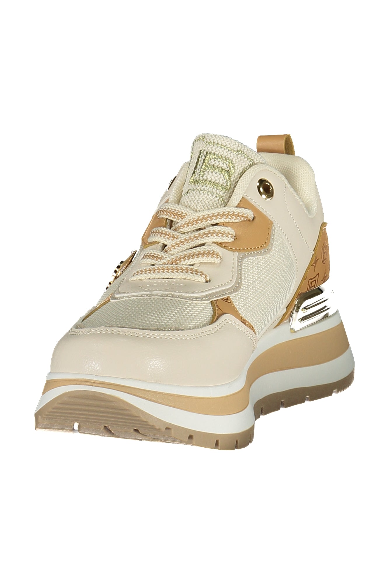 LAURA BIAGIOTTI Damen Sneaker – Sportschuh mit Schnürsenkeln Beige