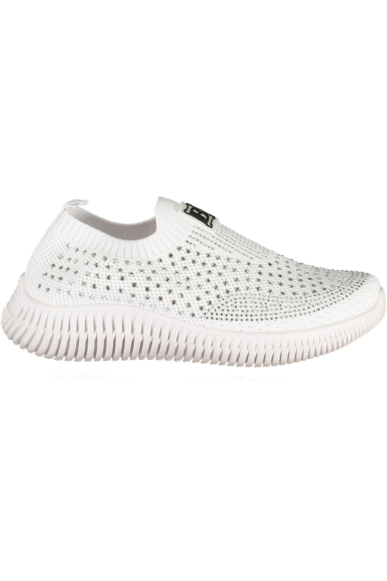 Laura Biagiotti Damen-Sportschuhe Weiss – Sneaker mit Strassapplikationen für Frühjahr/Sommer Weiß