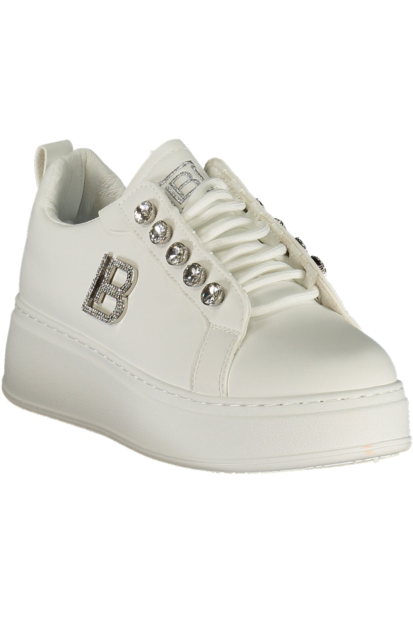 LAURA BIAGIOTTI Damen Sneaker – Sportschuh mit Schnürsenkeln Weiß