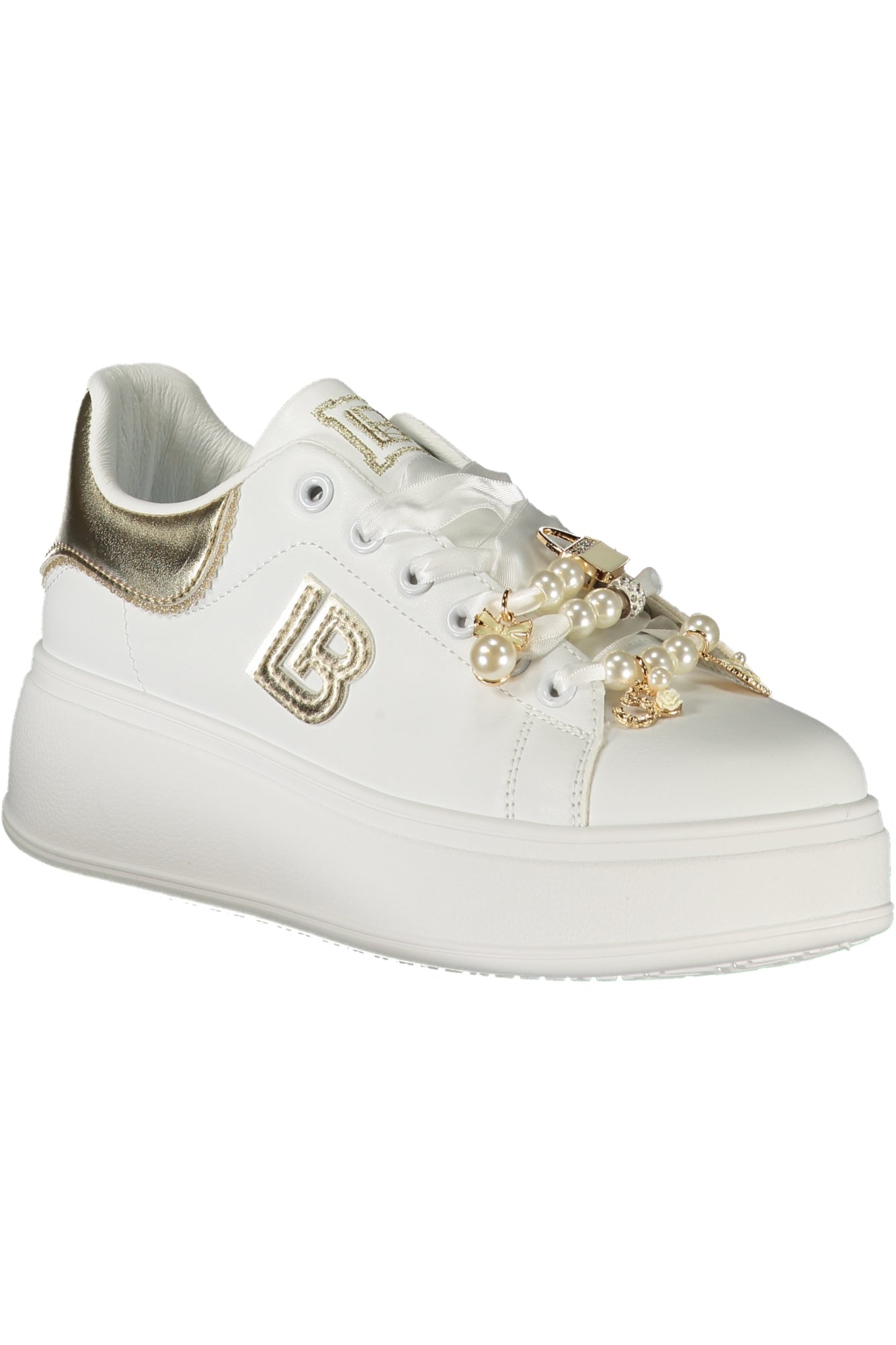 LAURA BIAGIOTTI Damen Sneaker – Sportschuh mit Schnürsenkel Weiß