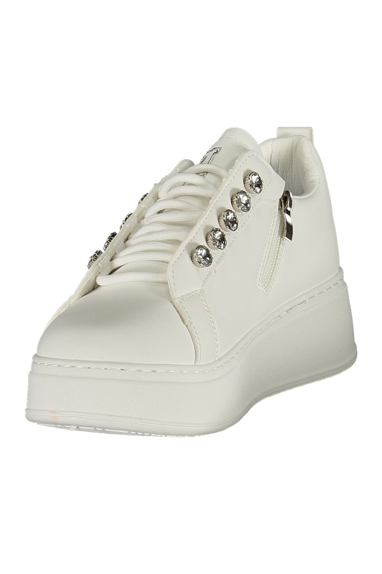LAURA BIAGIOTTI Damen Sneaker – Sportschuh mit Schnürsenkeln Weiß