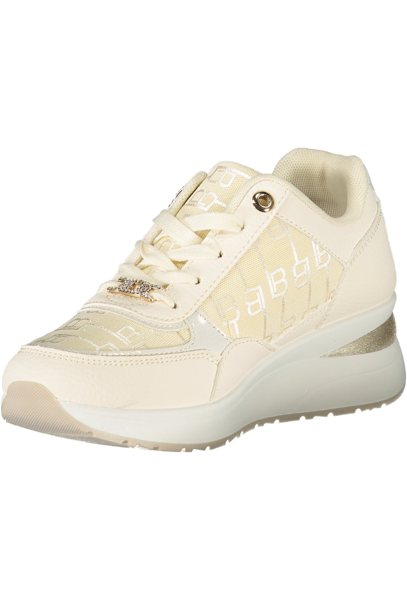 Laura Biagiotti Sneaker Damen – Weisse Sportschuhe mit 5 cm Plateauhöhe Weiß