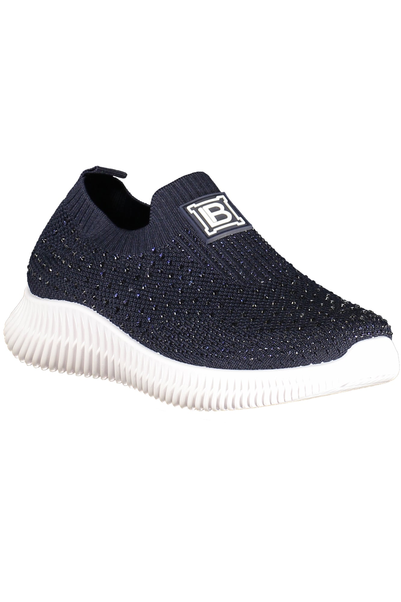 Laura Biagiotti Damen-Sportschuhe Weiss – Sneaker mit Strassapplikationen für Frühjahr/Sommer Blau