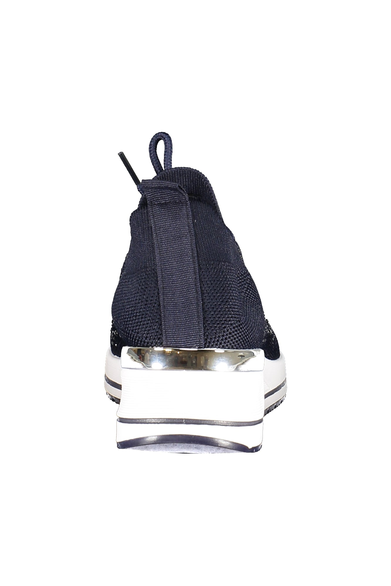 Laura Biagiotti Damen-Sneaker Weiss – Sportschuhe mit Strassapplikationen für Frühjahr/Sommer Blau