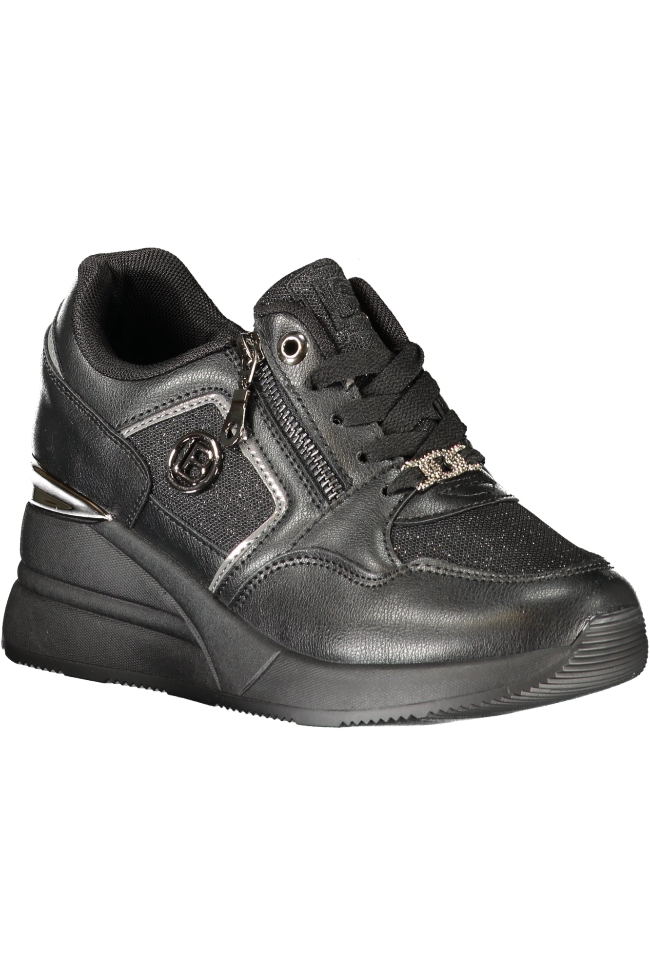LAURA BIAGIOTTI Damen Sneaker – Sportschuh mit Schnürsenkel Schwarz