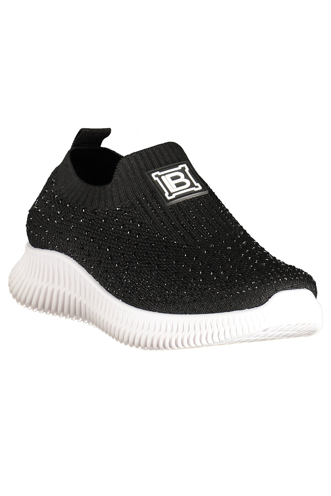 Laura Biagiotti Damen-Sportschuhe Weiss – Sneaker mit Strassapplikationen für Frühjahr/Sommer Schwarz