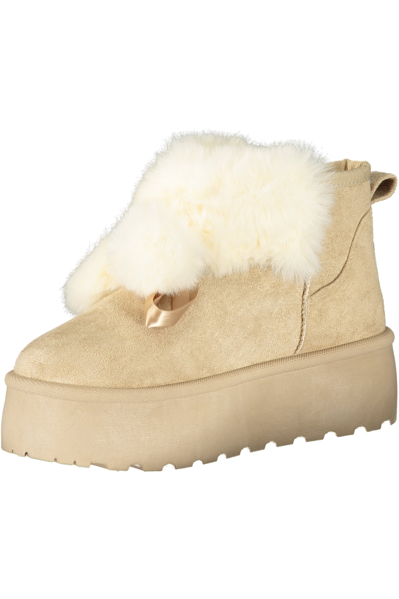 Laura Biagiotti Damenstiefel Braun – Stiefeletten mit Pelz & Keilabsatz | soulluna.de Beige