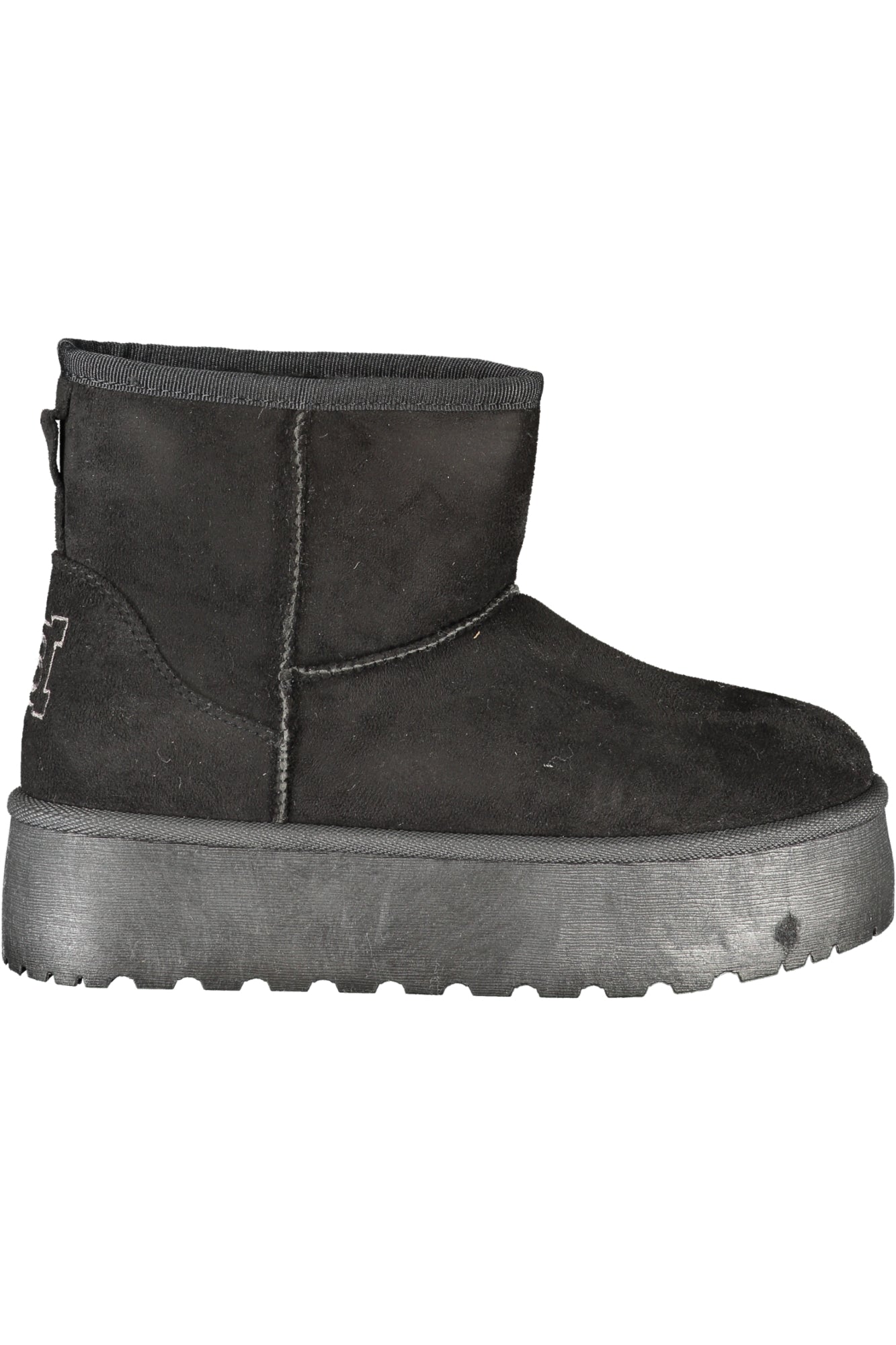 Laura Biagiotti Damenstiefel – Schwarze Stiefeletten mit Keilabsatz | Pelzoptik Schwarz