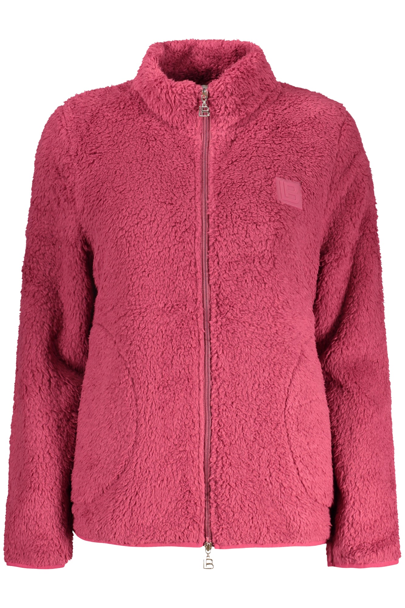 Laura Biagiotti Sweatshirt Damen – Beiger Reißverschluss & Logo-Applikation Violett