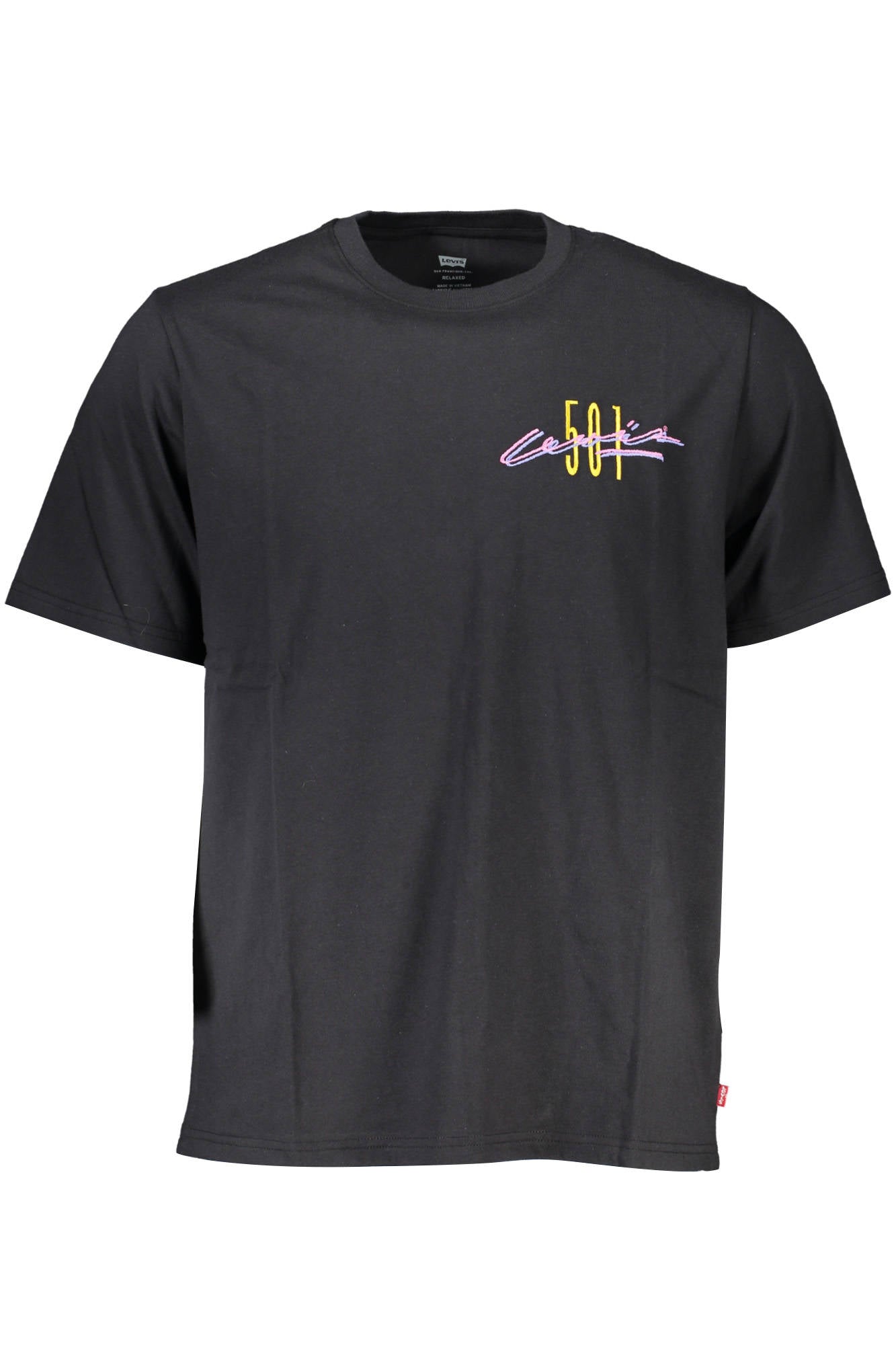 Levi's Kurzarm-T-Shirt Herren Schwarz – Lockeres Baumwoll-Shirt mit Logo-Stickerei Schwarz