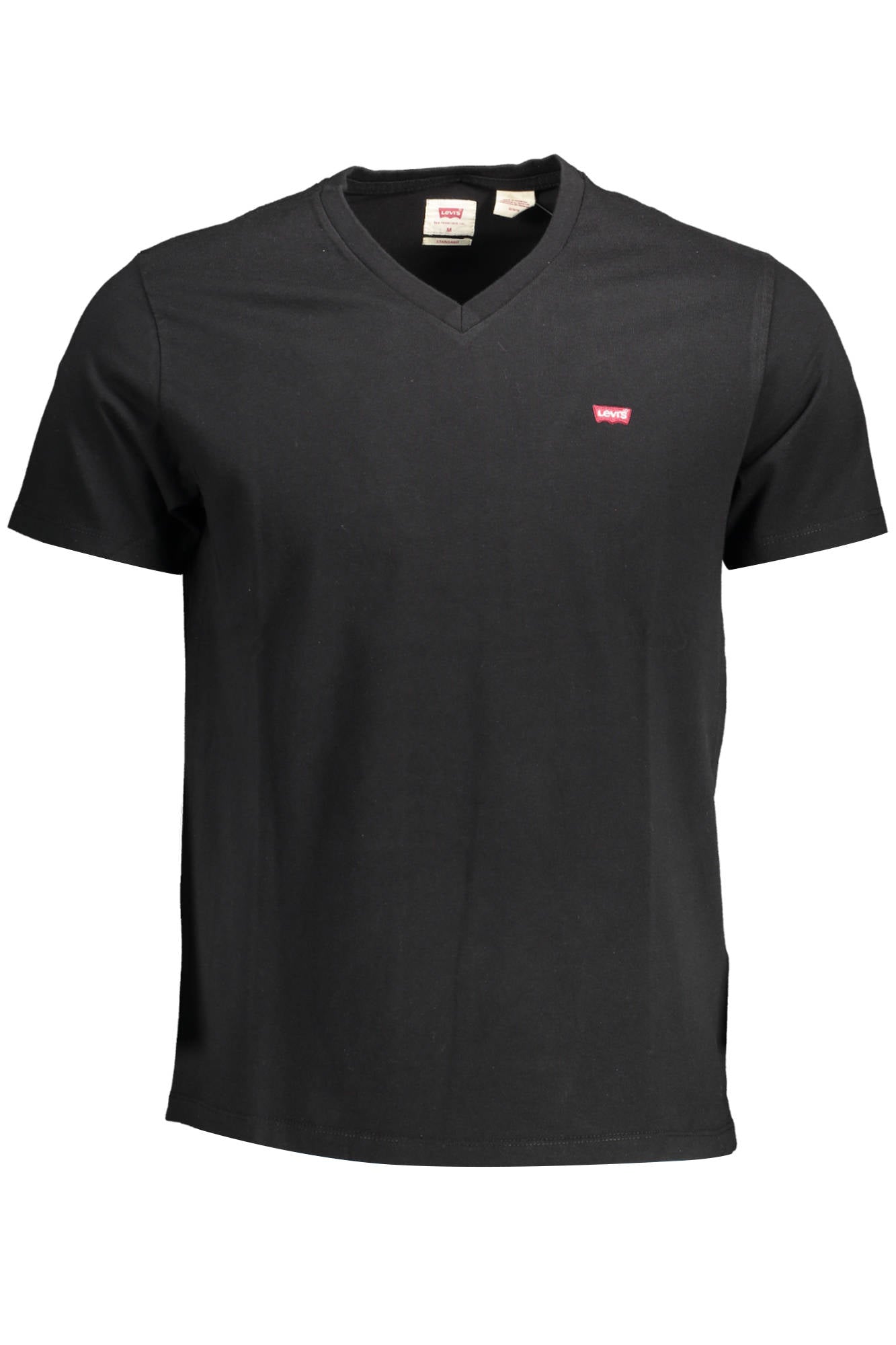 Levi's Kurzarm-T-Shirt Herren Schwarz – Klassisches V-Ausschnitt Design | soulluna.de Schwarz