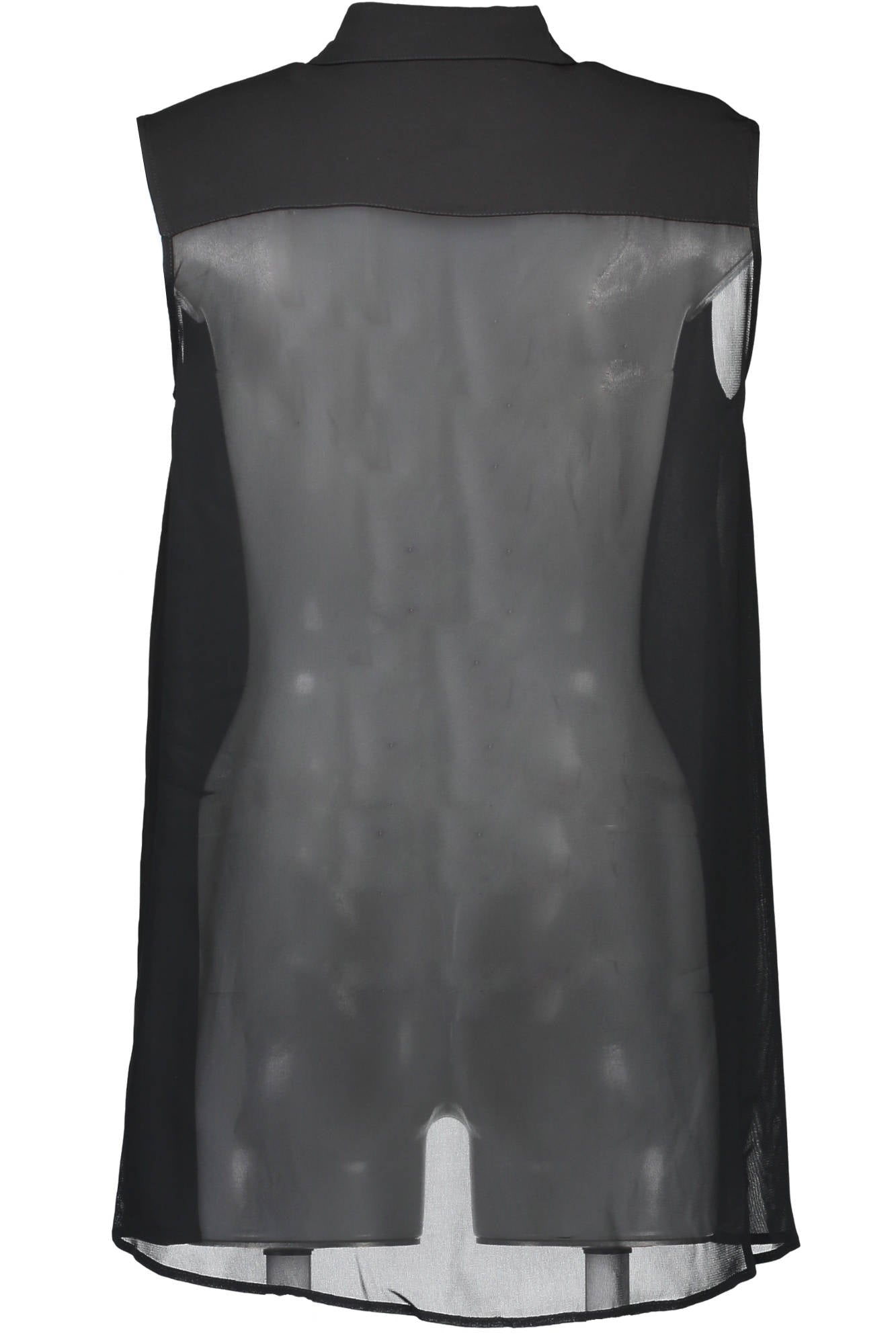 LOVE MOSCHINO Ärmelloses Hemd Damen – Schwarzes Sommerhemd mit Logo-Applikation Schwarz