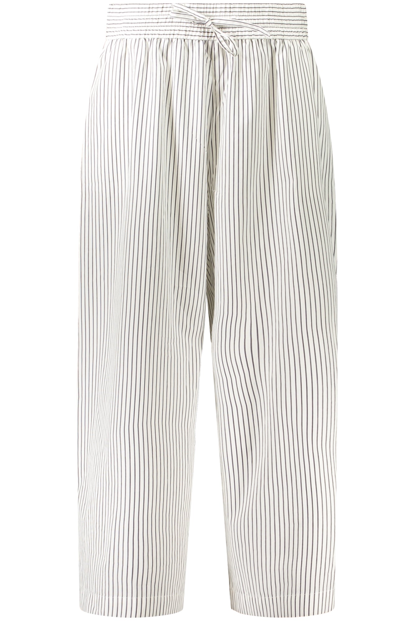 MAXMARA Damen Hose Weiß – Gestreifte Sommerhose mit elastischem Bund | soulluna.de Weiß