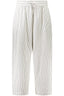 MAXMARA Damen Hose Weiß – Gestreifte Sommerhose mit elastischem Bund | soulluna.de Weiß