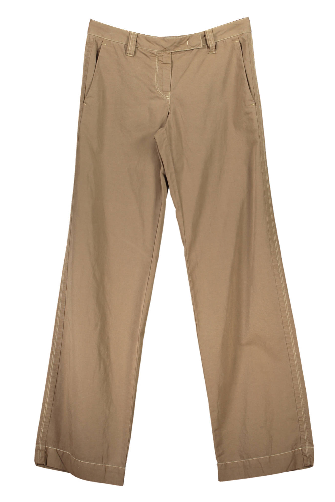 MURPHY&NYE Hose Herren – Blaue Sommerhose aus Baumwolle-Leinen Braun