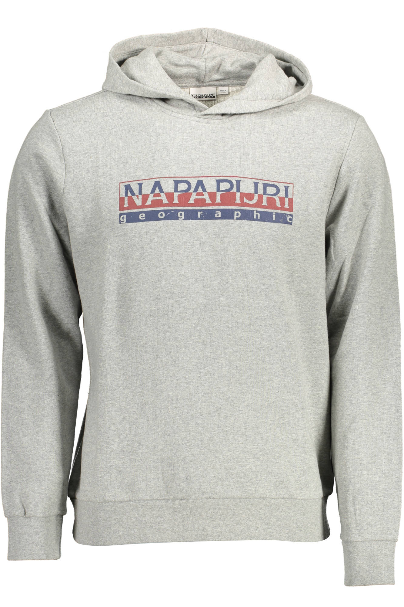 NAPAPIJRI Sweatshirt Herren Blau – Kapuzenpullover aus Baumwolle für Freizeit Grau