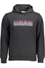 Napapijri Sweatshirt Herren Schwarz – Hoodie ohne Reißverschluss aus Baumwolle Schwarz