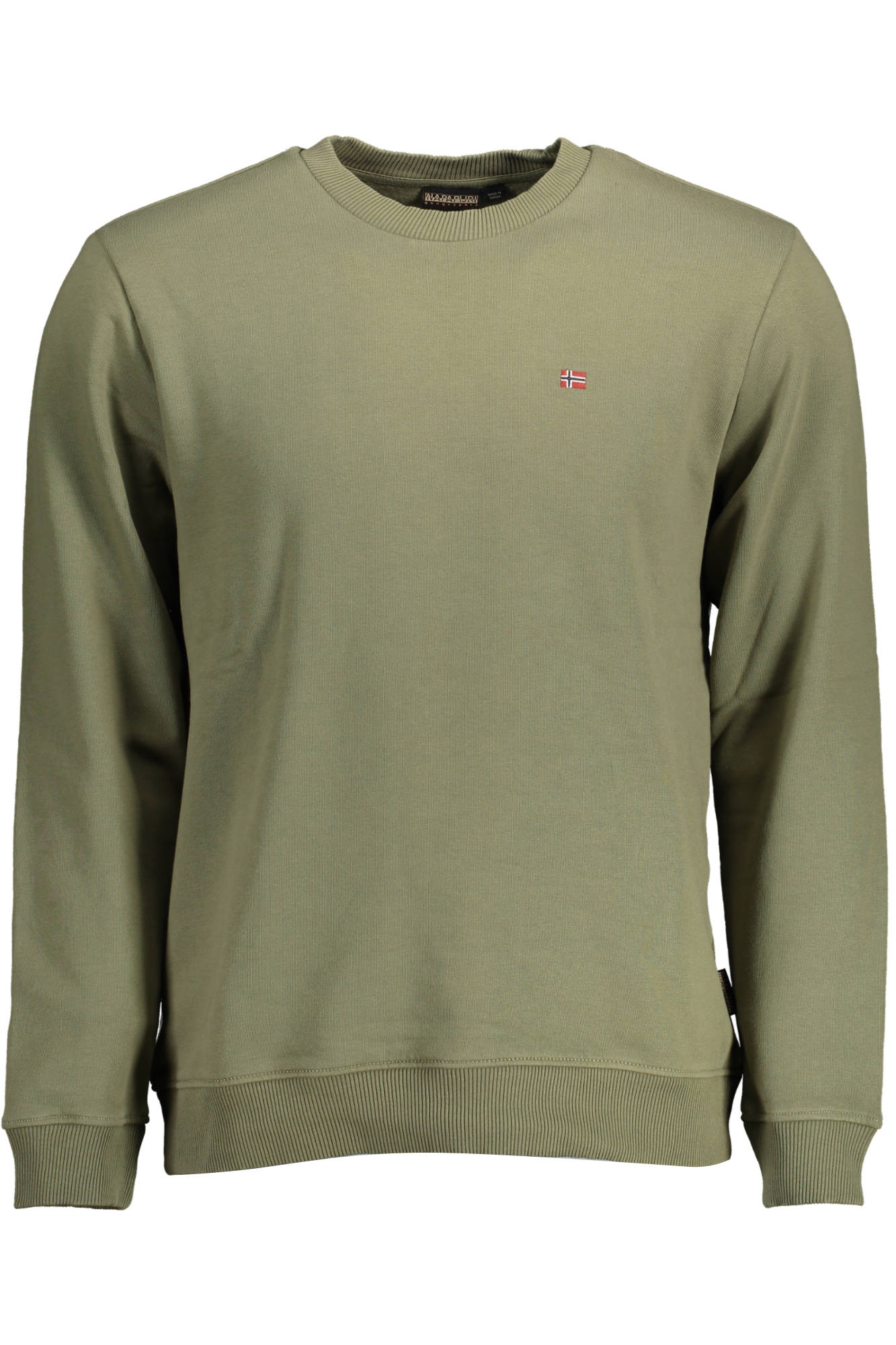 NAPAPIJRI Sweatshirt Herren Grün – Bio-Baumwolle für Herbst/Winter Grün
