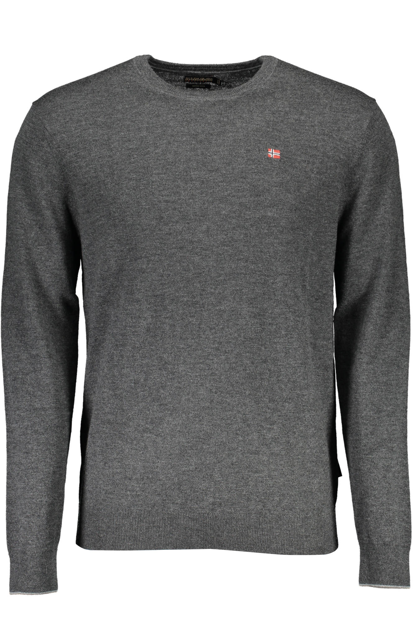 NAPAPIJRI Pullover Herren – Blauer Wollpullover mit Logo-Stickerei für Herbst/Winter Grau