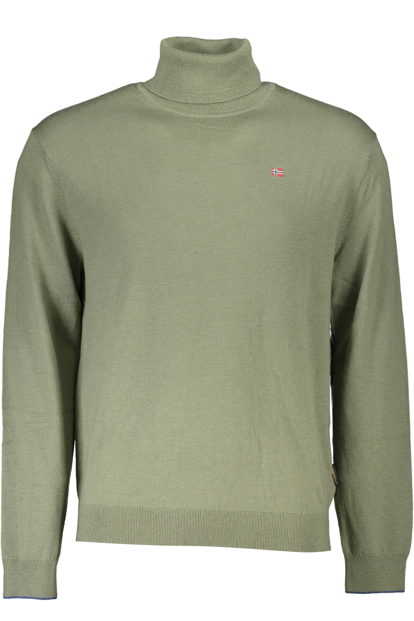 Napapijri Pullover Herren – Grüner Rollkragen aus 100% Wolle für Herbst/Winter Grün