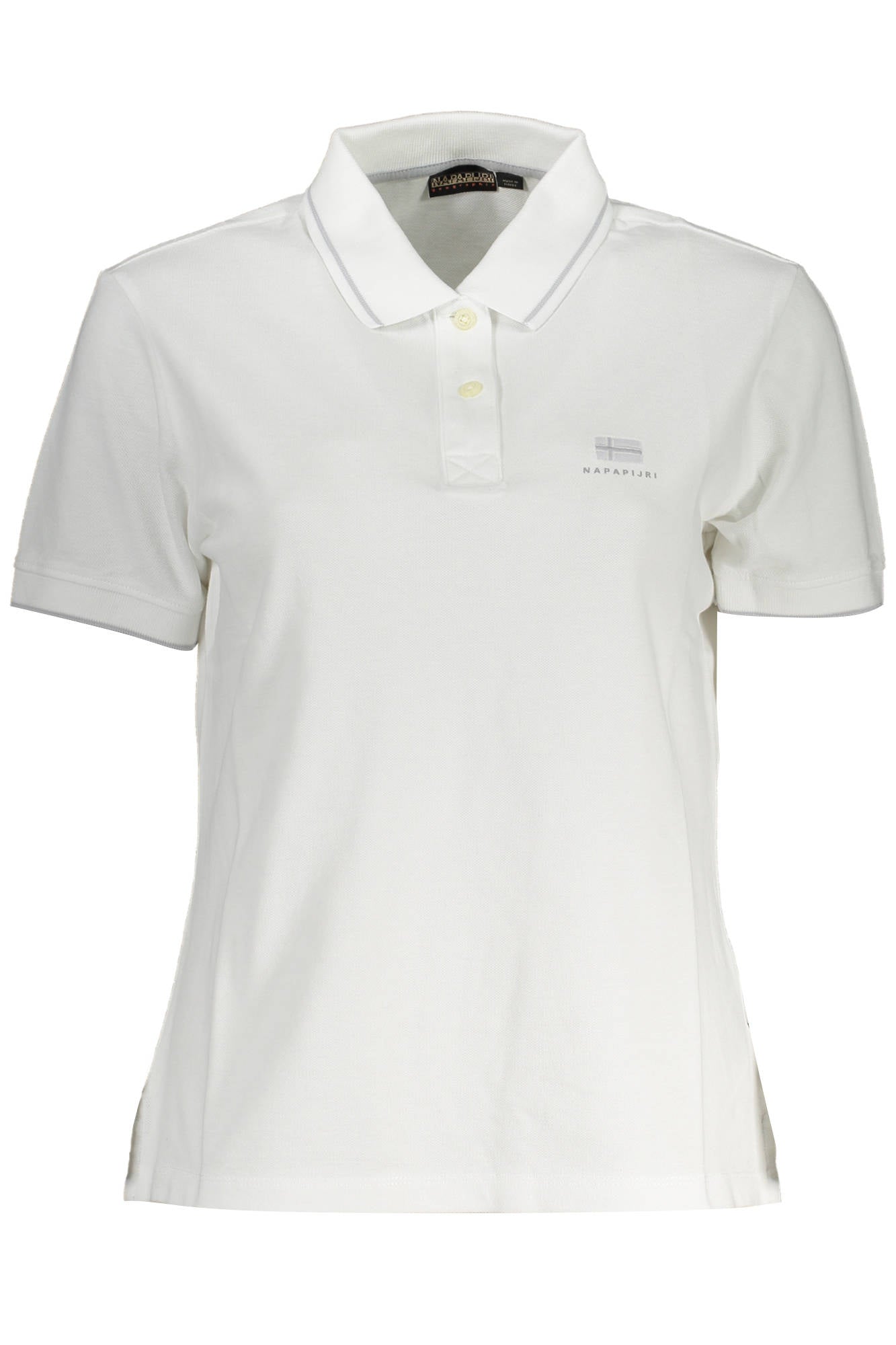 NAPAPIJRI Polo Kurzarm Damen Weiss – Klassisches Poloshirt aus Baumwolle für den Sommer Weiß