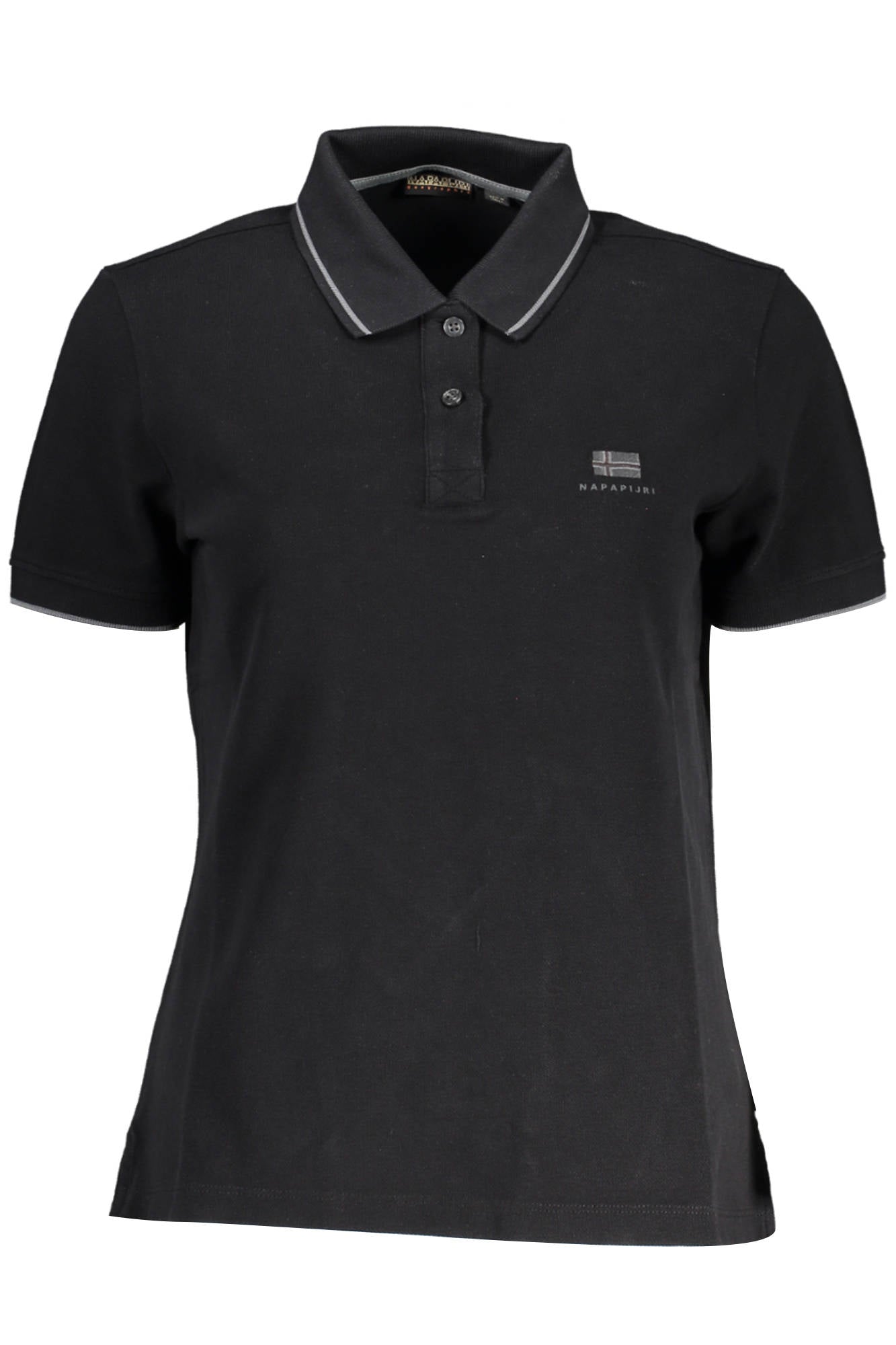 NAPAPIJRI Kurzarm-Polo Damen Schwarz – Stilvolles Poloshirt mit Logo-Stickerei Schwarz