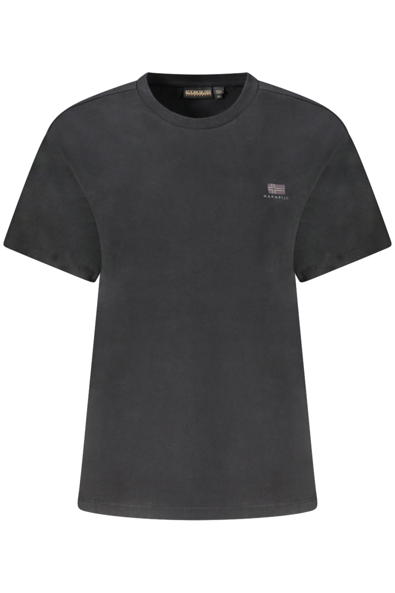 NAPAPIJRI Damen Kurzarm-T-Shirt Schwarz – Lockere Passform mit Stickerei | soulluna.de Schwarz