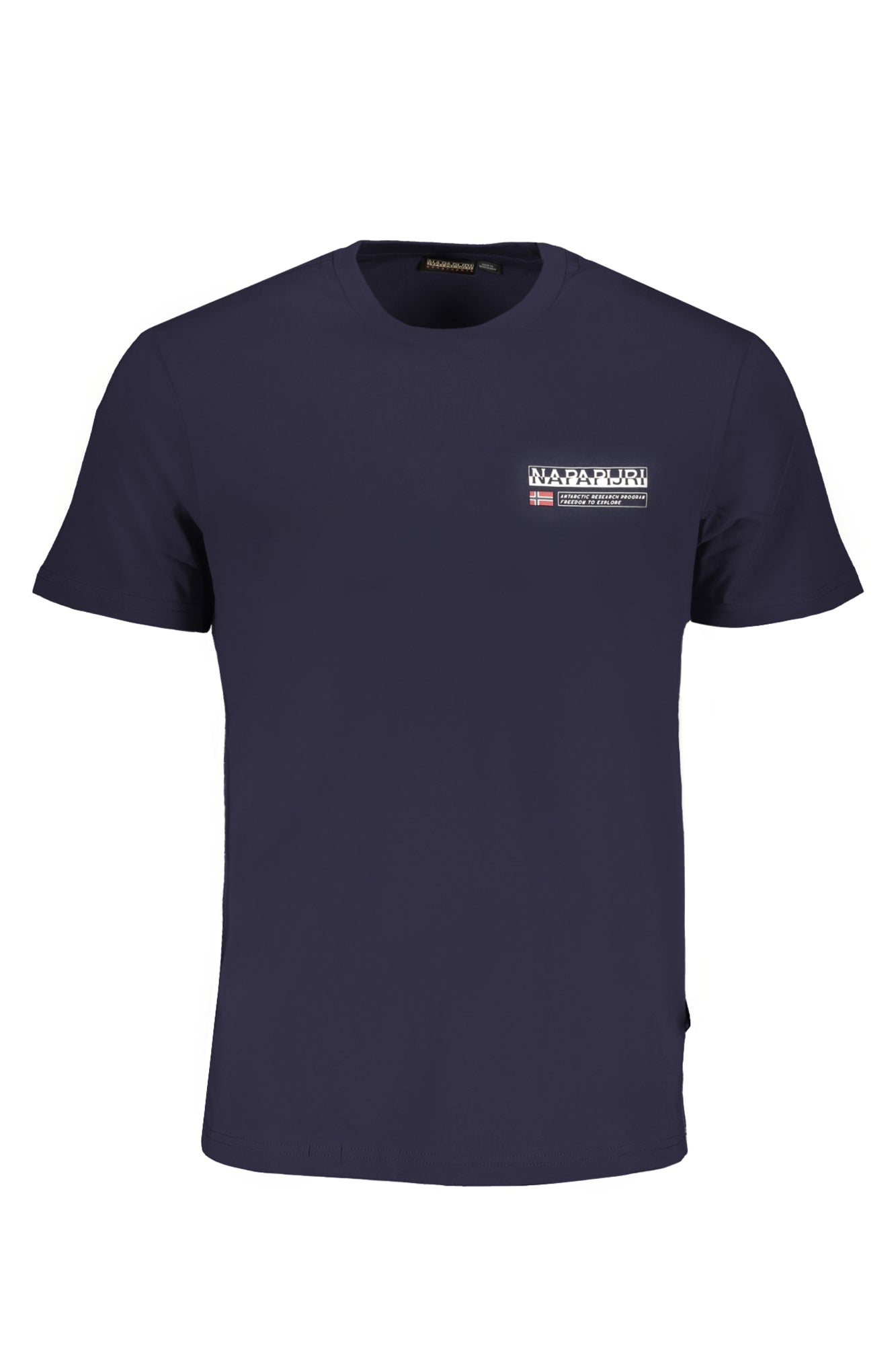 NAPAPIJRI Herren T-Shirt Grau – Kurzärmlig aus 100% Bio-Baumwolle Blau