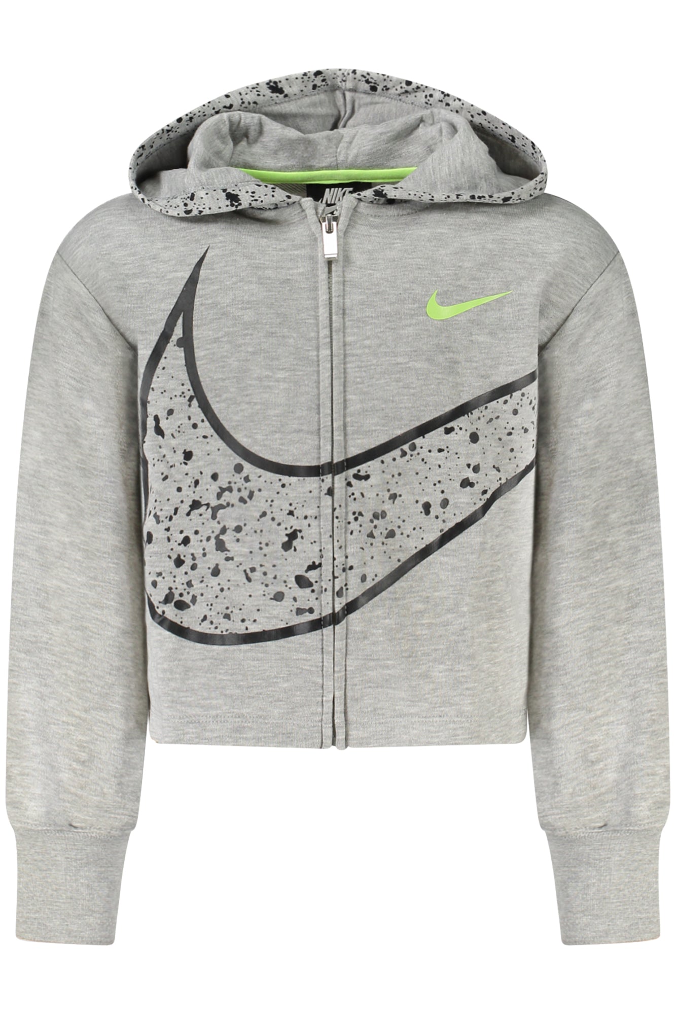 Nike Kapuzensweatshirt Mädchen – Langärmelig mit Reißverschluss für Herbst/Winter Grau