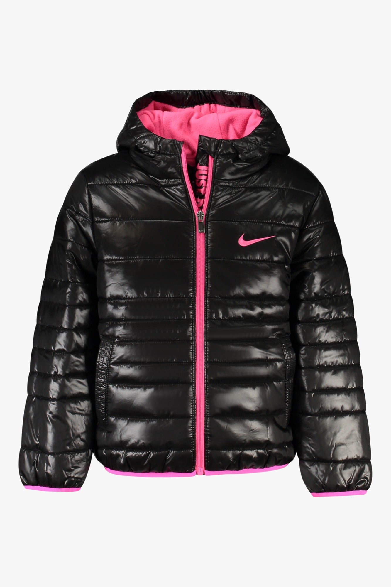 NIKE Kinder Jacke – Langarm-Jacke, mit Kapuze, mit Taschen Schwarz
