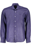 NORTH SAILS Langarmshirt Herren Blau – Italienischer Kragen aus 100% Leinen Blau